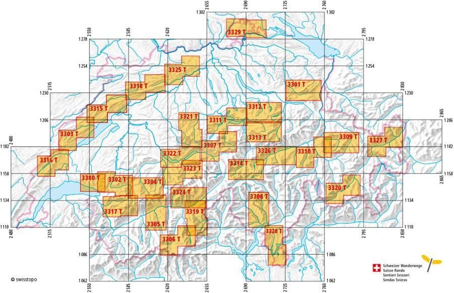 Carte d'excursions Creux du Van Swisstopo 3303T