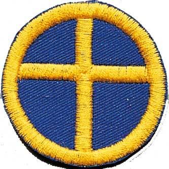 Stoffabzeichen Buben Blau-Gelb