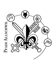 Logo Pfadi Musegg, kleine Burg am Horizont