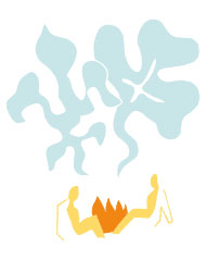 Logo Pfadi Musegg, kleine Burg am Horizont