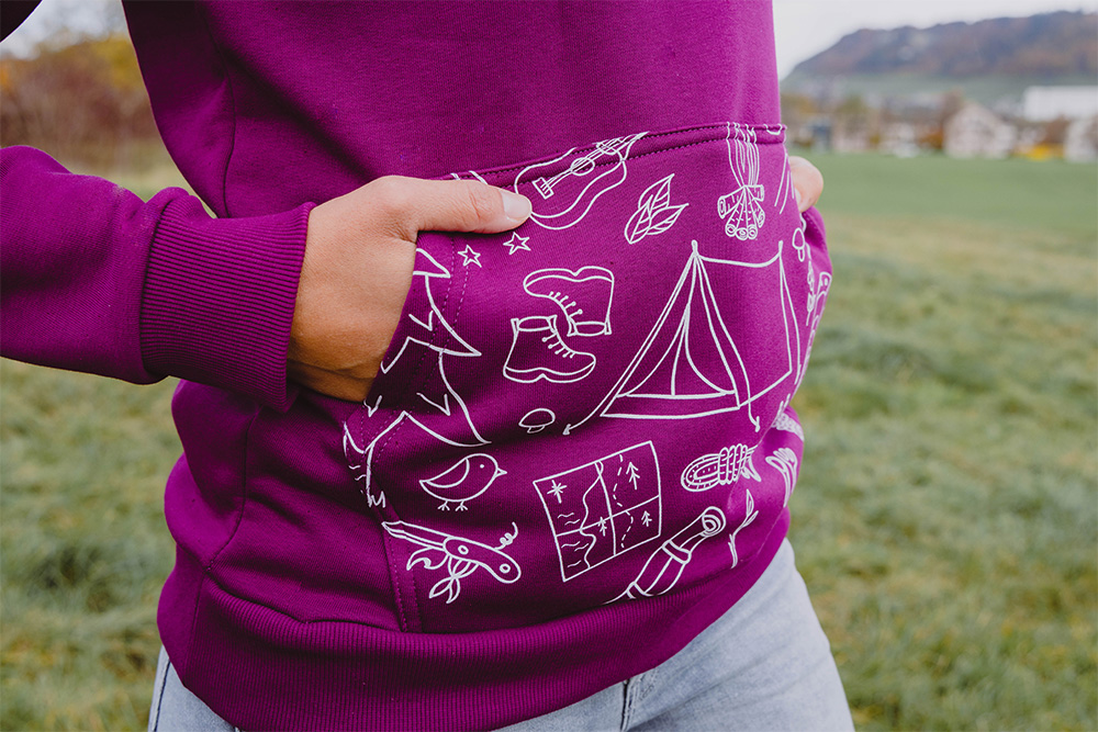 Zoom sur le hoodie officiel du MSdS.