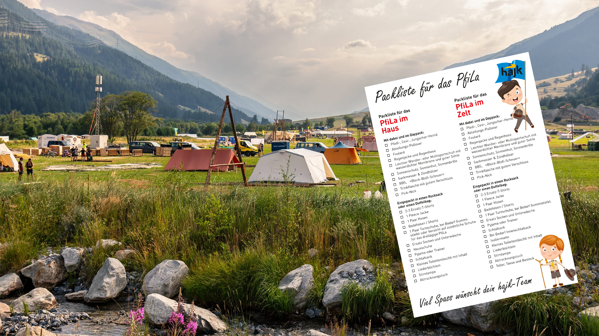 Screenshot der Pfi-La-Packliste.